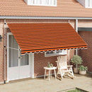 manuel foldemarkise 400 cm orange og brun