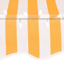 markise m. LED-lys manuel betjening 150 cm hvid og orange