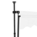 markise m. LED-lys manuel betjening 400 cm cremefarvet