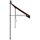 markise m. LED-lys manuel betjening 400 cm orange og brun