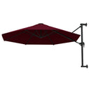 væghængt parasol med metalstang 300 cm bordeauxfarvet