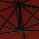 væghængt parasol med metalstang 300 cm terracotta