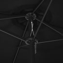 parasol med aluminiumsstang 460x270 cm sort