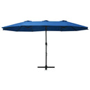 parasol med aluminiumsstang 460x270 cm blå