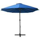 parasol med aluminiumsstang 460x270 cm blå
