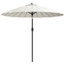 parasol med aluminiumstang 270 cm sandhvid