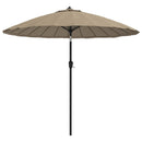 parasol med aluminiumstang 270 cm gråbrun