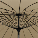 parasol med aluminiumstang 270 cm gråbrun