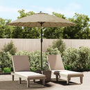 parasol med aluminiumstang 270 cm gråbrun