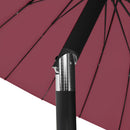 parasol med aluminiumstang 270 cm bordeauxrød