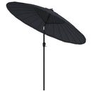 parasol med aluminiumstang 270 cm sort