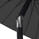 parasol med aluminiumstang 270 cm sort