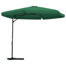 parasol med stålstang 300 cm grøn