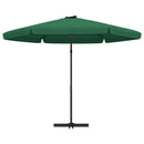 parasol med stålstang 300 cm grøn