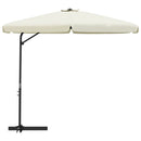 parasol med stålstang 300 cm sandhvid