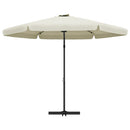 parasol med stålstang 300 cm sandhvid