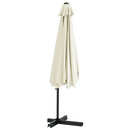 parasol med stålstang 300 cm sandhvid