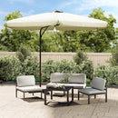 parasol med stålstang 300 cm sandhvid