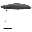 udendørs parasol med stålstang 300 cm antracitgrå