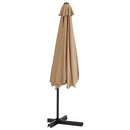 parasol med stålstang 300 cm gråbrun