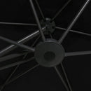 parasol med stålstang 300 cm sort