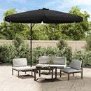 parasol med stålstang 300 cm sort