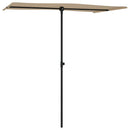 haveparasol med aluminiumstang 180x110 cm gråbrun