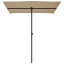 haveparasol med aluminiumstang 180x110 cm gråbrun