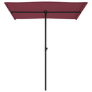 haveparasol med aluminiumstang 180x110 cm bordeauxrød