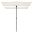haveparasol med aluminiumsstang 2x1,5 m sandhvid