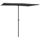 haveparasol med aluminiumstang 2x1,5 m antracitgrå
