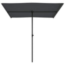 haveparasol med aluminiumstang 2x1,5 m antracitgrå