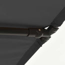haveparasol med aluminiumstang 2x1,5 m antracitgrå