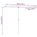 haveparasol med aluminiumstang 2x1,5 m antracitgrå
