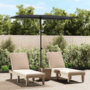 haveparasol med aluminiumstang 2x1,5 m antracitgrå