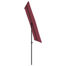 haveparasol med aluminiumsstang 2x1,5 m bordeauxrød