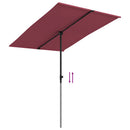 haveparasol med aluminiumsstang 2x1,5 m bordeauxrød