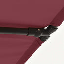 haveparasol med aluminiumsstang 2x1,5 m bordeauxrød