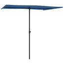 haveparasol med aluminiumstang 2x1,5 m azurblå