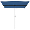 haveparasol med aluminiumstang 2x1,5 m azurblå