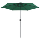 haveparasol med aluminiumstang 270x246 cm grøn