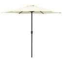 parasol med aluminiumsstang 270x246 cm sandhvid
