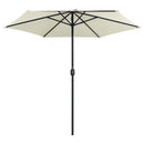 parasol med aluminiumsstang 270x246 cm sandhvid