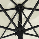 parasol med aluminiumsstang 270x246 cm sandhvid
