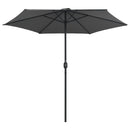parasol med aluminiumsstang 270x246 cm antracitgrå