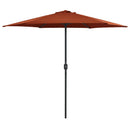 parasol med aluminiumsstang 270x246 cm terrakotta
