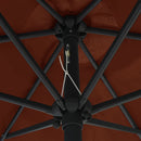 parasol med aluminiumsstang 270x246 cm terrakotta
