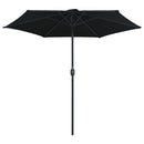 haveparasol med aluminiumstang 270x246 cm sort