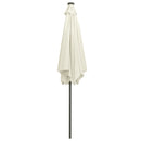 parasol med LED-lys og aluminiumsstang 300 cm sandhvid