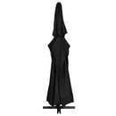 haveparasol med aluminiumstang 500 cm sort